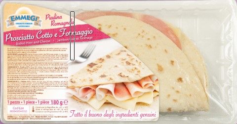 Piadina farcita Prosciutto cotto / Formaggio gr.180